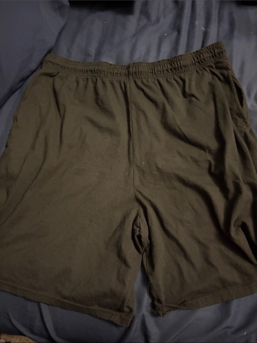 Athletic Works Black Men's Elastic-Waist Athletic Shorts